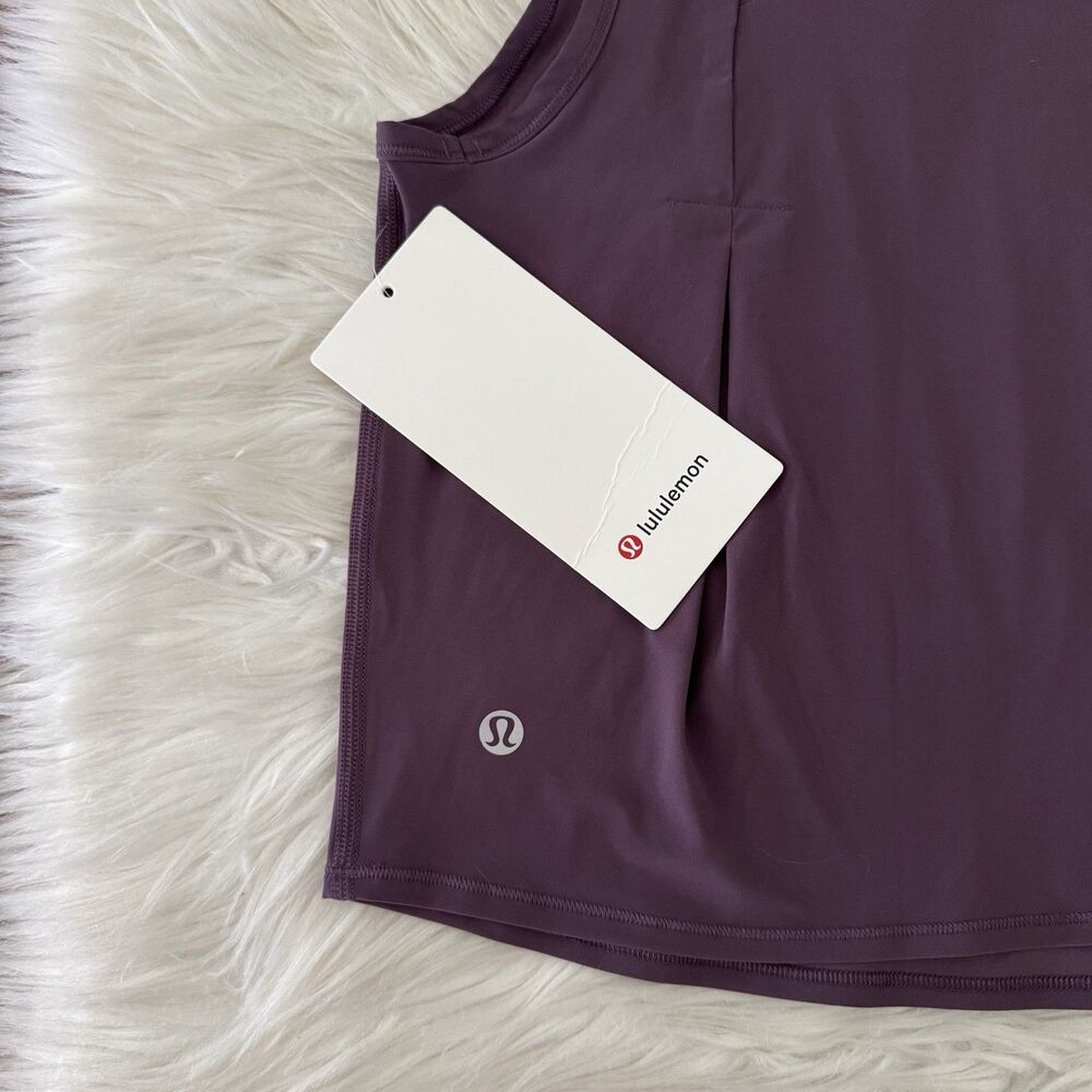 Lululemon Sculpt Cropped Tank Women’s Size 2 Flowy Grape Thistle Quick Dry NWT - Picture 10 of 11